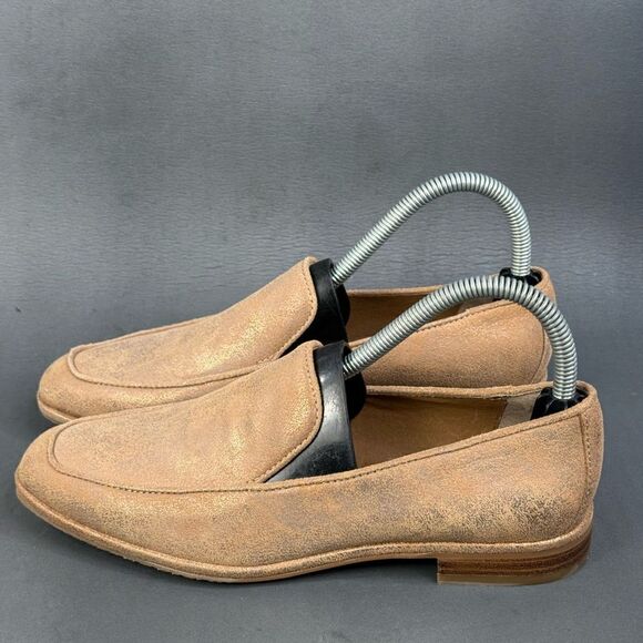 DONALD J PLINER Tamryn leather Beige gold slip on loafer shoes womens size 6.5 main image 5
